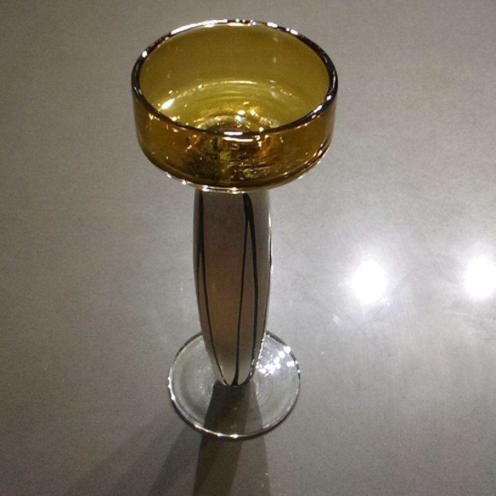 Glass Art Candle Holder